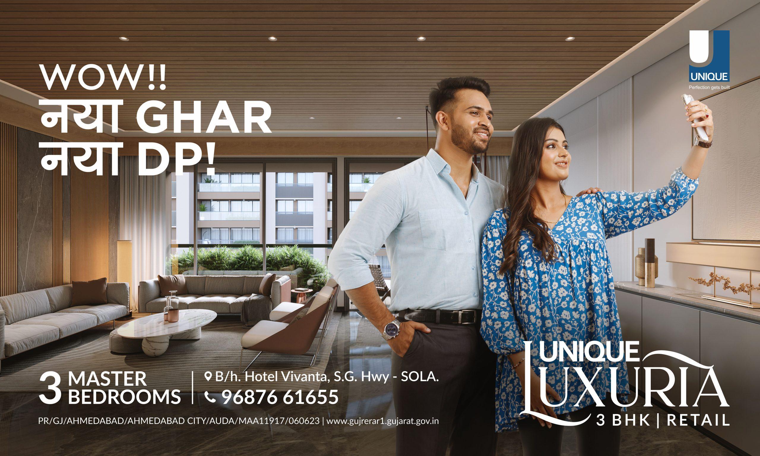Unique Luxuria  ( 3BHK Spacious living |Shops & Showrooms )